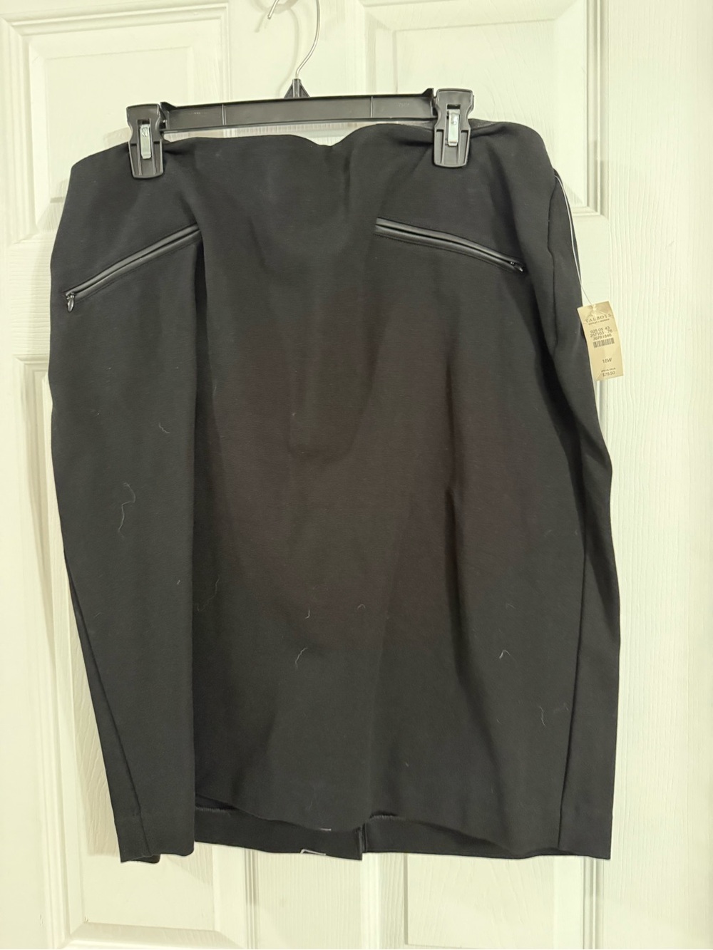 Black Zipper-Pocket Dress Pants